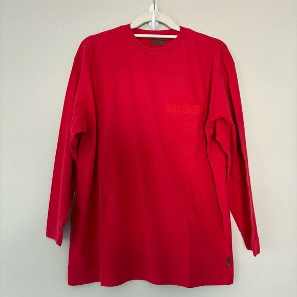 Vintage ESPRIT Red Drop Shoulder Oversized Long Sleeve Shirt • Size Medium - Picture 1 of 12